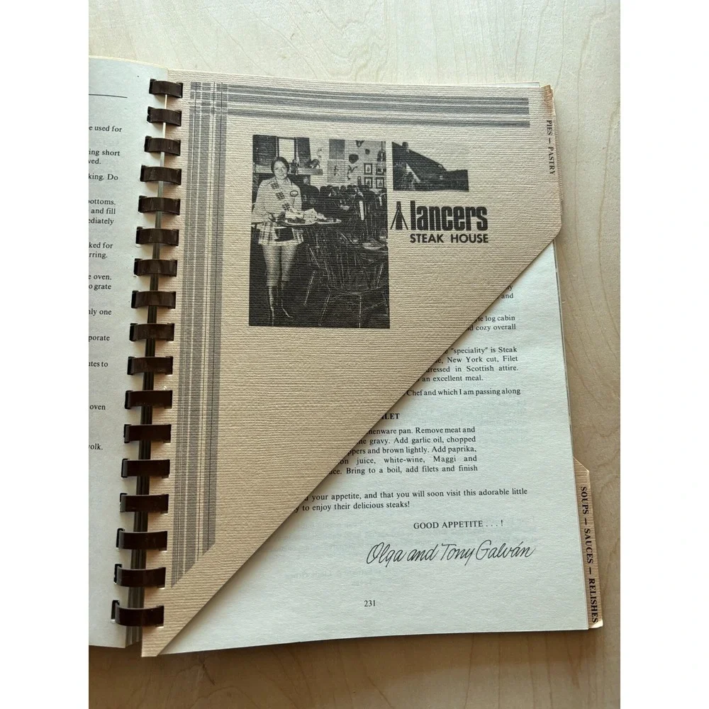 Vintage Texas Refinery Cook Book Spiral PB 1970s Fort Worth TRC Index Tabs